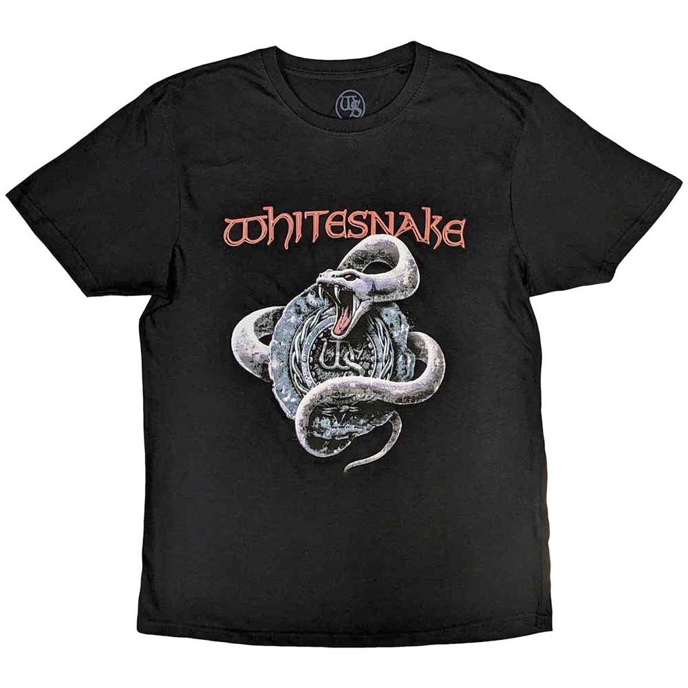 Whitesnake - Silver Snake Heren Tshirt - Zwart
